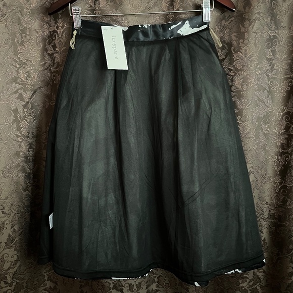 Lucy Paris Skirt Black & White Fully Lined Size Small New With Tags - Picture 5 of 9